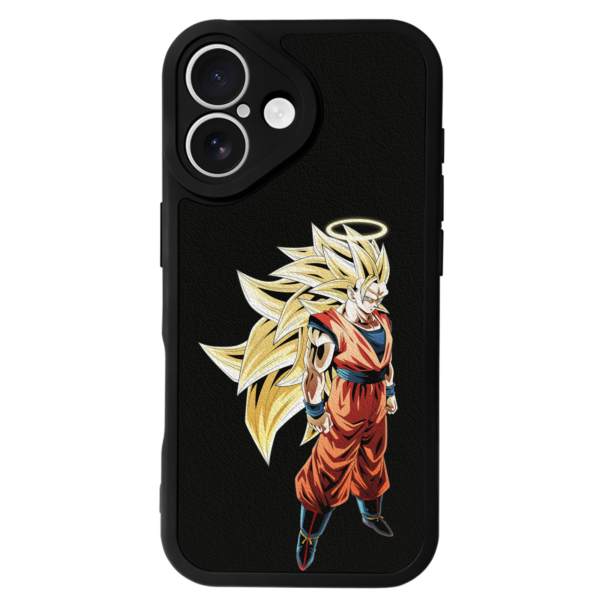 （画像用） ドラゴンボール 孫悟空（そん ごくう）Son Goku カカロット DRAGON BALL Kakarotto 【iPhone 16シリーズ対応】シリコンスマホケース（レザー調） 材質：シリコン